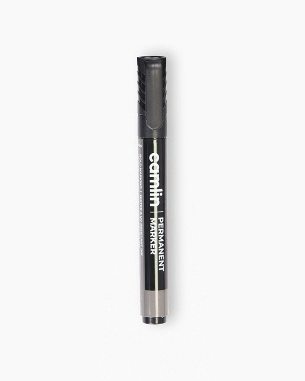 Camlin Permanent Marker Pen  (Set of 10, Black)