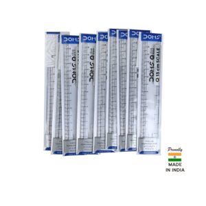 DOMS Q Series 15cm Transparent Scale (Pack of 10)